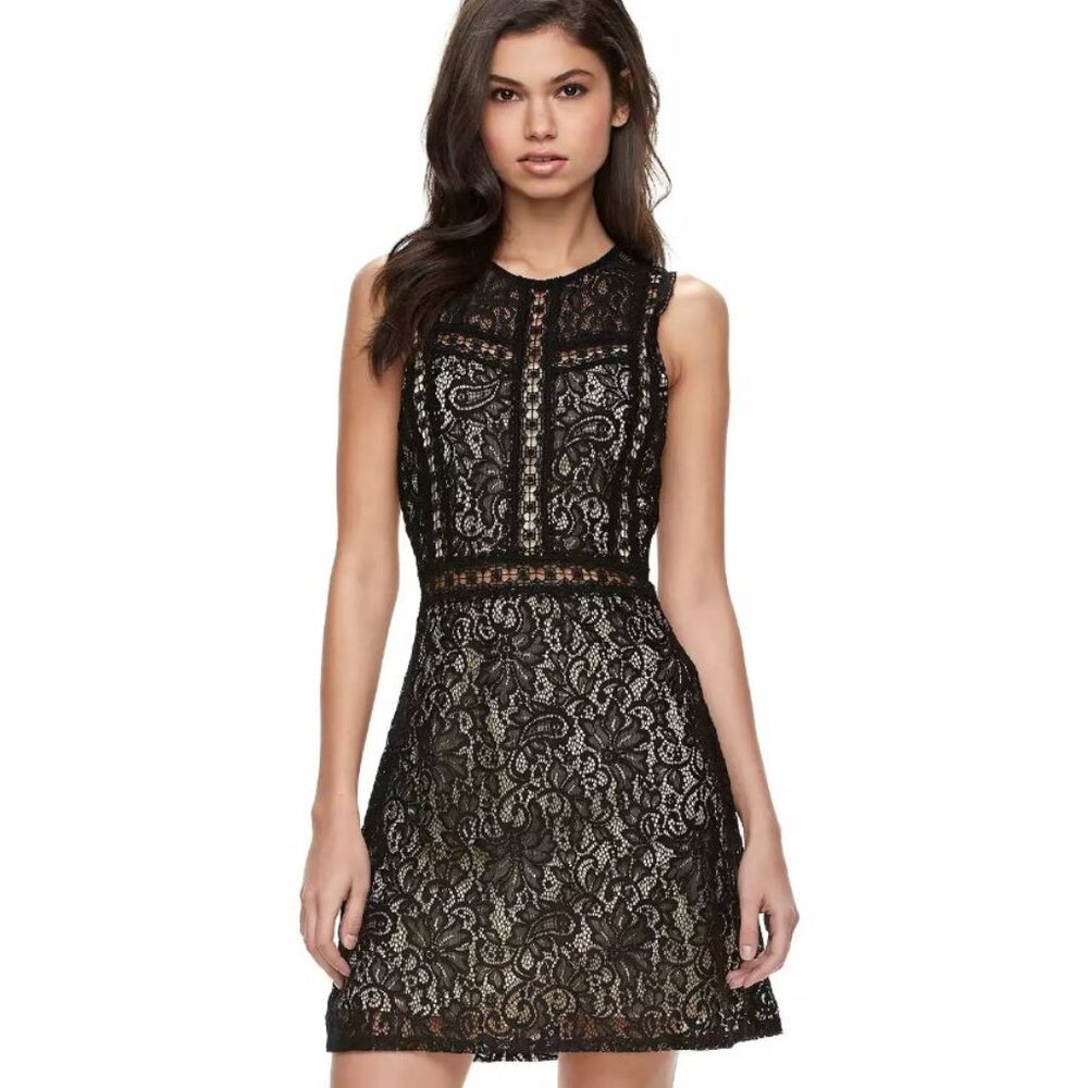 Disney Beauty and the Beast Juniors' Black Lace Dress Size Medium